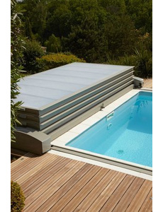 abri piscine plat repliable