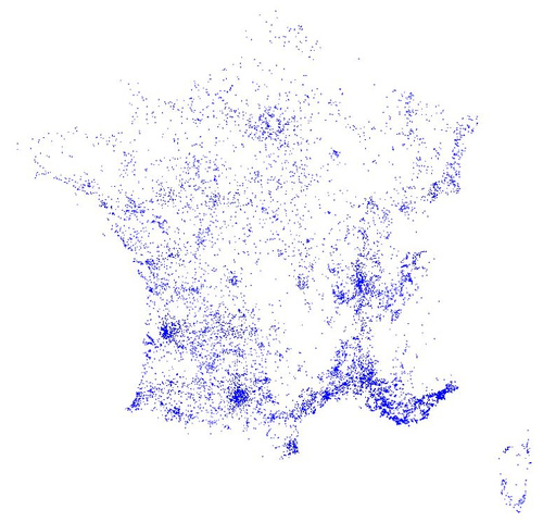 Carte de toutes les piscines enterrées 